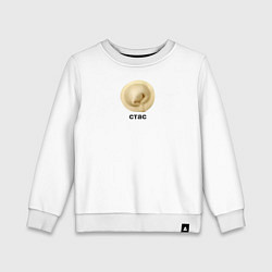 Свитшот хлопковый детский Стас Пельмень, цвет: белый