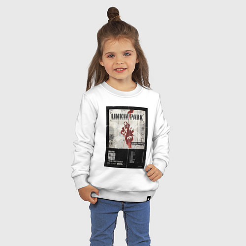 Детский свитшот Linkin Park альбом Hybrid Theory / Белый – фото 3