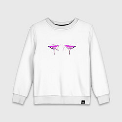 Свитшот хлопковый детский The Eyes of Eternity - Cyberpunk, цвет: белый