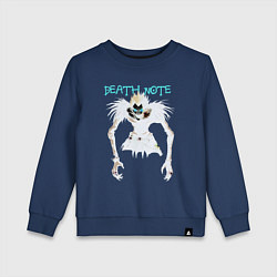 Свитшот хлопковый детский Death note Ryuk - галлюцинации, цвет: тёмно-синий