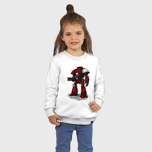 Детский свитшот Боевой титан империи / Белый – фото 3