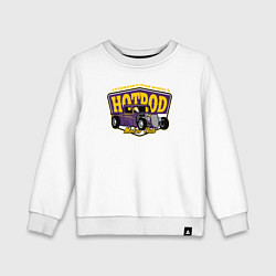 Свитшот хлопковый детский Хот-род, цвет: белый
