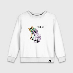 Свитшот хлопковый детский J-Hope BTS, цвет: белый