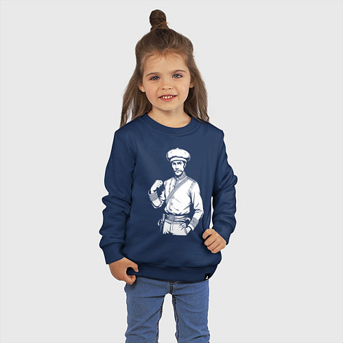 Детский свитшот Статный казак / Тёмно-синий – фото 3