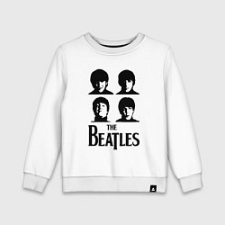 Свитшот хлопковый детский Beatles исполнители, цвет: белый