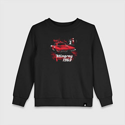 Свитшот хлопковый детский Stingray 1963, цвет: черный