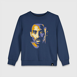 Свитшот хлопковый детский Kobe Bryant face, цвет: тёмно-синий