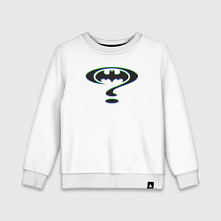 Свитшот хлопковый детский Batman question, цвет: белый
