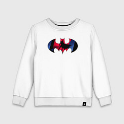 Свитшот хлопковый детский Batman knight, цвет: белый