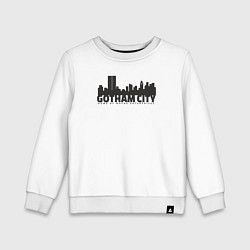 Свитшот хлопковый детский Gotham-city, цвет: белый