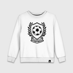 Свитшот хлопковый детский Щит футбола, цвет: белый