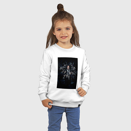 Детский свитшот John Wick guns / Белый – фото 3