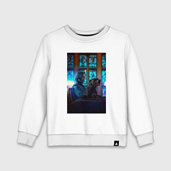 Свитшот хлопковый детский Джон Уик и пёс, цвет: белый