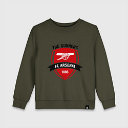 Свитшот хлопковый детский FC Arsenal: The Gunners, цвет: хаки