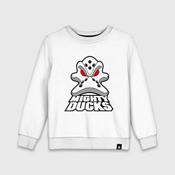 Свитшот хлопковый детский HC Anaheim Ducks, цвет: белый