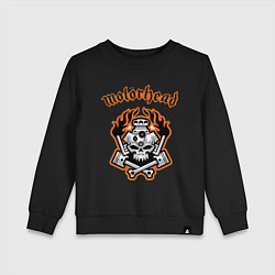 Свитшот хлопковый детский Motorhead, цвет: черный