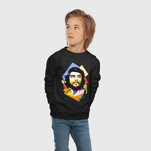 Детский свитшот Che Guevara Art / Черный – фото 4