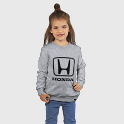 Свитшот хлопковый детский Honda logo, цвет: меланж — фото 2