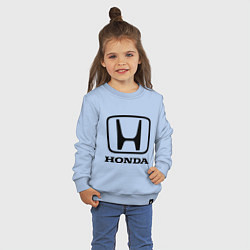 Свитшот хлопковый детский Honda logo, цвет: мягкое небо — фото 2