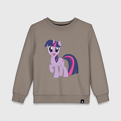 Свитшот хлопковый детский Пони Сумеречная Искорка, цвет: утренний латте