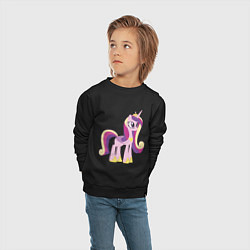 Свитшот хлопковый детский Принцесса Каденс, цвет: черный — фото 2