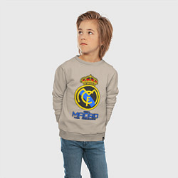 Свитшот хлопковый детский Real Madrid, цвет: миндальный — фото 2