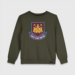 Свитшот хлопковый детский West Ham United FC, цвет: хаки