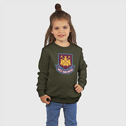 Свитшот хлопковый детский West Ham United FC, цвет: хаки — фото 2