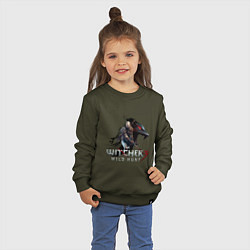 Свитшот хлопковый детский The Witcher 3, цвет: хаки — фото 2