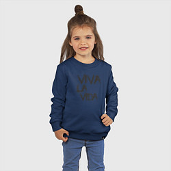 Свитшот хлопковый детский Viva La Vida, цвет: тёмно-синий — фото 2