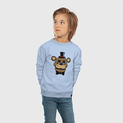 Свитшот хлопковый детский Freddy FNAF, цвет: мягкое небо — фото 2