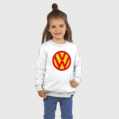 Детский свитшот Super Volkswagen / Белый – фото 3