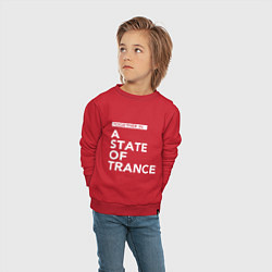 Свитшот хлопковый детский Together in A State of Trance, цвет: красный — фото 2