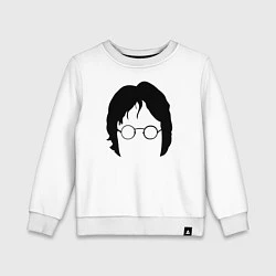 Свитшот хлопковый детский John Lennon: Minimalism, цвет: белый