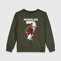 Свитшот хлопковый детский Ronaldo 07, цвет: хаки