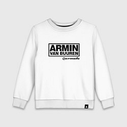 Свитшот хлопковый детский Armin van Buuren, цвет: белый