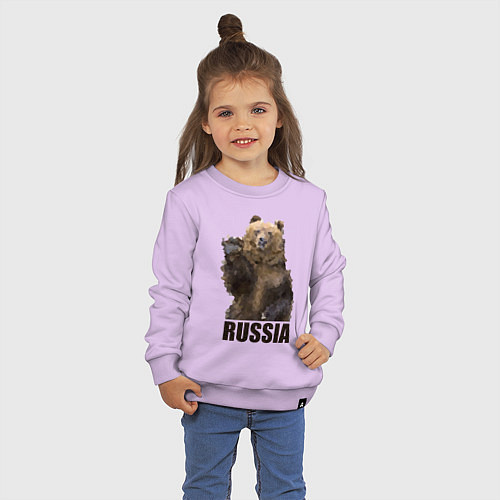 Детский свитшот Russia: Poly Bear / Лаванда – фото 3