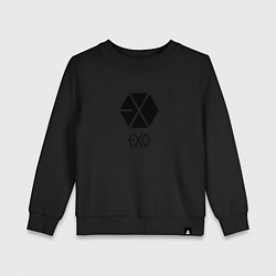 Свитшот хлопковый детский EXO, цвет: черный