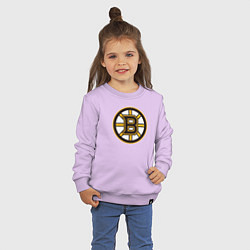 Свитшот хлопковый детский Boston Bruins, цвет: лаванда — фото 2