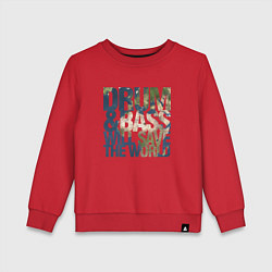 Свитшот хлопковый детский Drum & Bass: The World, цвет: красный