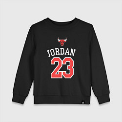 Свитшот хлопковый детский Jordan 23, цвет: черный