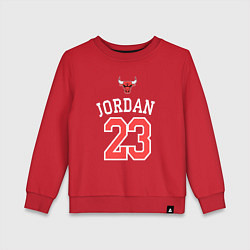 Свитшот хлопковый детский Jordan 23, цвет: красный