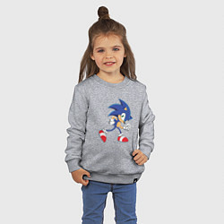 Свитшот хлопковый детский Sonic the Hedgehog, цвет: меланж — фото 2