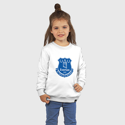 Детский свитшот Эвертон logo - nil satis nisi optimum / Белый – фото 3