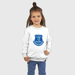 Свитшот хлопковый детский Эвертон logo - nil satis nisi optimum, цвет: белый — фото 2