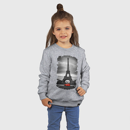 Детский свитшот Эйфелева башня / Меланж – фото 3
