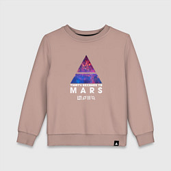 Свитшот хлопковый детский 30 STM: cosmos, цвет: пыльно-розовый