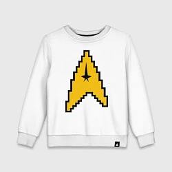 Свитшот хлопковый детский Star Trek: 8 bit, цвет: белый