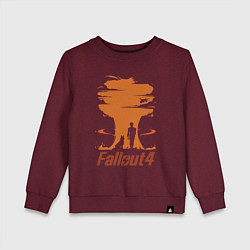 Свитшот хлопковый детский Fallout 4: Atomic Bomb, цвет: меланж-бордовый