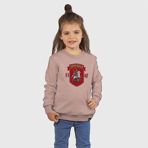 Детский свитшот Москва 1147 / Пыльно-розовый – фото 3